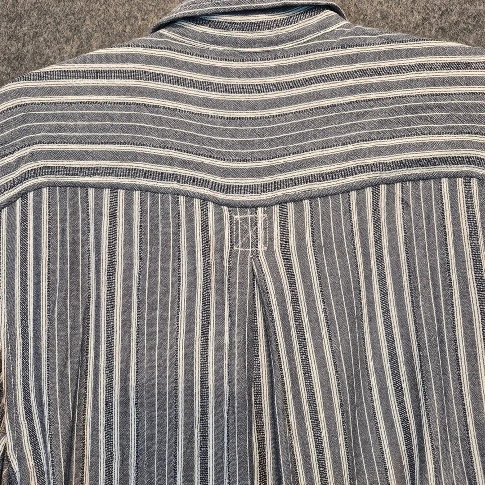 American Eagle Outfitters Striped Med Top With Tie Front Detail Coastal Cottage